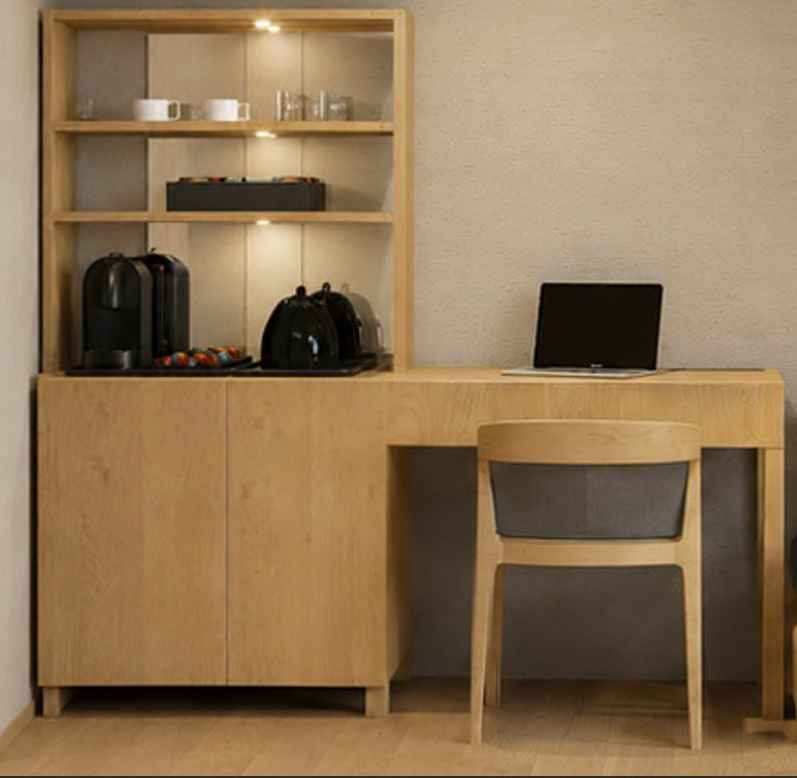 Minibar with writing desk — reference photograph from furniture schedule A09 FD-03