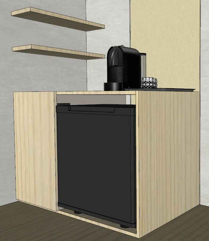 Minibar — reference photograph from furniture schedule A11 FD-08