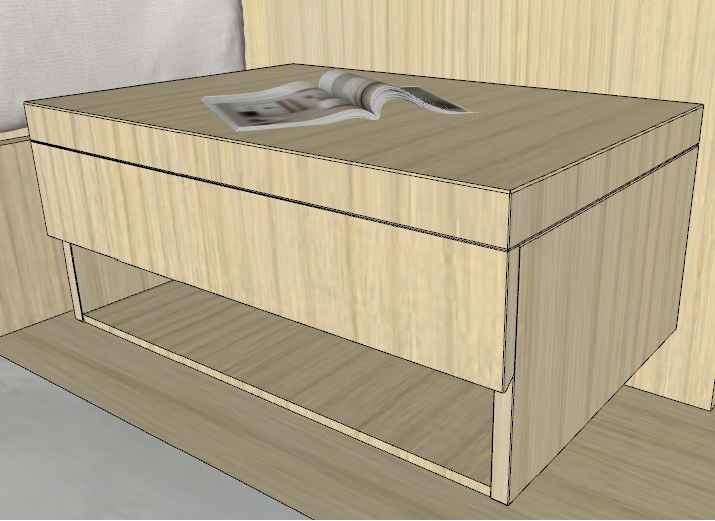Bedside table (maid's) — reference photograph from furniture schedule A11 FD-21